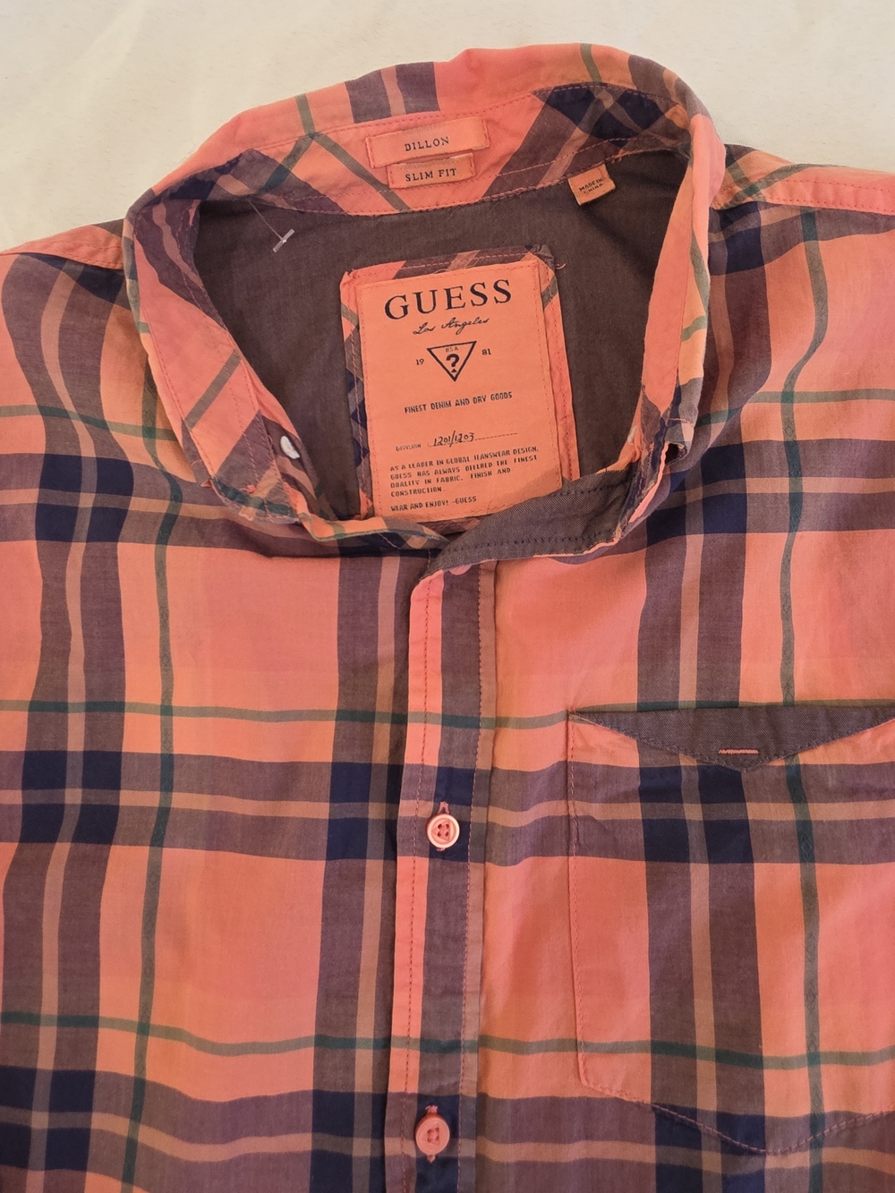 GUESS Cotton Collection Designed Casual Formal Shirt Men Size S